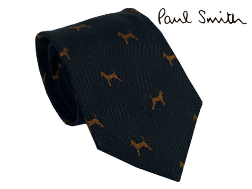 ポールスミス ネクタイ Paul Smith M1A 0TIE E40858 MEN TIE DOGS ブラック地 ブラウン系 ドッグ柄 シルク ジャガード織り ネクタイ ポールスミス ネクタイ Paul Smith M1A 0TIE E40858 MEN TIE DOGS ブラック地 ブラウン系 ドッグ柄 シルク ジャガード織り ネクタイ