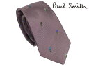 ポールスミス ネクタイ Paul Smith M1A 0TIE K41273 MEN TIE ICE CREAMS ライトパープル系地 マルチカラー ジェラート アイスクリーム柄 シルク ジャガード ナロー ネクタイ