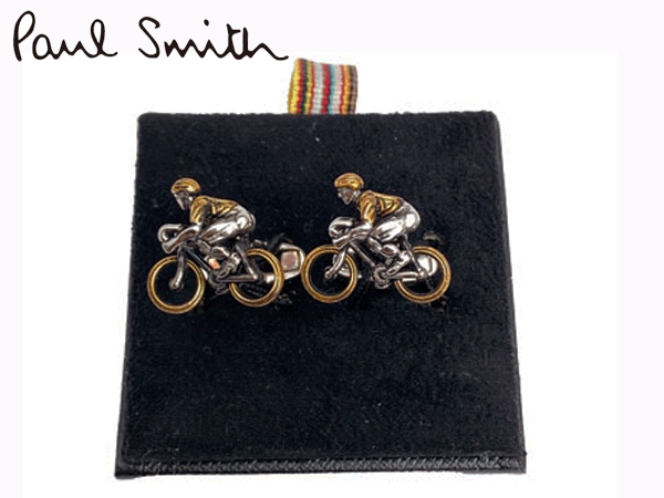 ポールスミス(カフス) ポールスミス カフスボタン Paul Smith M1A CUFF EPELO MEN CUFFLINK PELO CYCLIST ロゴ入り 自転車 レーサー形 カフリンクス カフスボタン