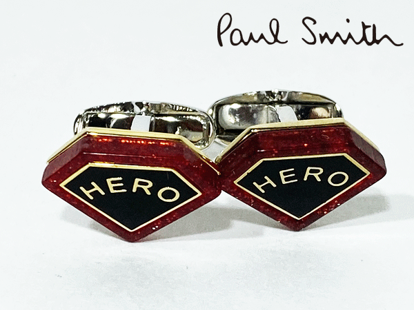 ポールスミス(カフス) ポールスミス カフスボタン Paul Smith M1A CUFF HHERO MEN CUFFLINK HERO ロゴ入り ヒーロー ダイヤモンド形 カフリンクス カフスボタン