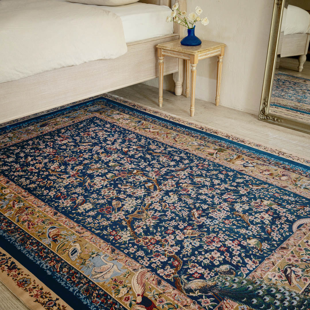 【本場イラン産】147×220cm ペルシャ絨毯（機械＆手織り） ラグサイズM（送料無料 かわいい おしゃれ 絨毯 ラグ バンブーシルク モーダル ペルシャ）◆DO-32 persiadirect-10005446 イラン産絨毯 ペルシャダイレクト サンプル画像3