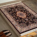 【本場イラン産】80×120cm ペルシャ絨毯(機械&手織り) 玄関マットサイズL(送料無料 かわいい おしゃれ 絨毯 ラグ バンブーシルク モーダル ペルシャ)◆CH-12(3)