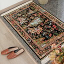 【本場イラン産】78×118cm ペルシャ絨毯 玄関サイズL(送料無料 手織り 天然染料 かわいい おしゃれ 絨毯 ラグ シルク100% ペルシャ)◆FOLCH...