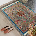 【本場イラン産】77×115cm ペルシャ絨毯 玄関サイズL(送料無料 手織り 天然染料 かわいい おしゃれ 絨毯 ラグ シルク100% ペルシャ)◆MALIB...