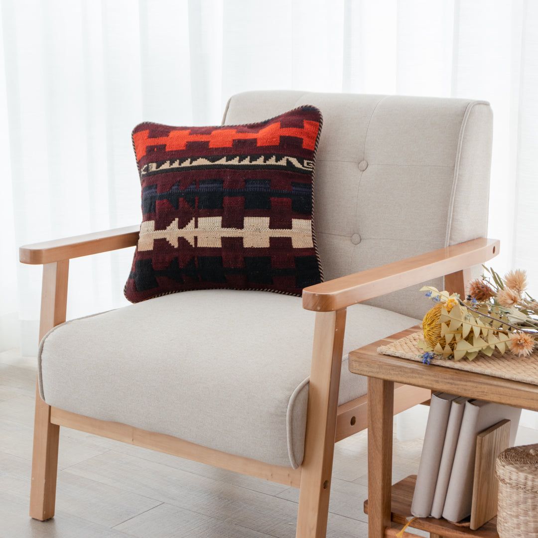 【本場イラン産】41×39cm ミニキリム（送料無料 手織り 天然染料 かわいい おしゃれ 絨毯 ラグ ウール1..