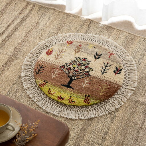【本場イラン産】ギャッベ 直径40cm 丸形(送料無料 手織り 天然染料 かわいい おしゃれ 絨毯 ラグ 円形 座布団 座椅子 チェアパッド ウール100% ペルシャ ギャベ Gabbeh)◆GHODSI ゴドスィ 【本場イラン産】ギャッベ 直径40cm 丸形(送料無料 手織り 天然染料 かわいい おしゃれ 絨毯 ラグ 円形 座布団 座椅子 チェアパッド ウール100% ペルシャ ギャベ Gabbeh)◆GHODSI ゴドスィ