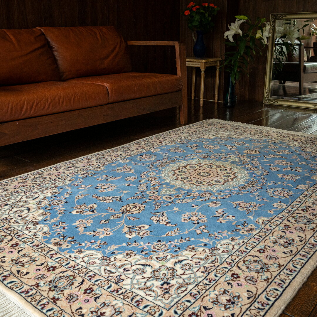 【本場イラン産】128×203cm ペルシャ絨毯 ラグサイズM（送料無料 手織り 天然染料 かわいい おしゃれ ..