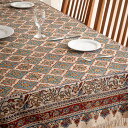 【本場イラン産】ペルシャ更紗 130×200cm 総柄 ブラウン(ペルシャ絨毯風 洗える マルチカバー テーブルカバー ソファーカバー ギフト テーブルクロス ...