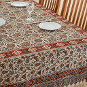 【本場イラン産】200×200cm ペルシャ更紗 総柄 ブラウン(ペルシャ絨毯風 洗える マルチカバー テーブルカバー ソファーカバー ギフト テーブルクロス ...