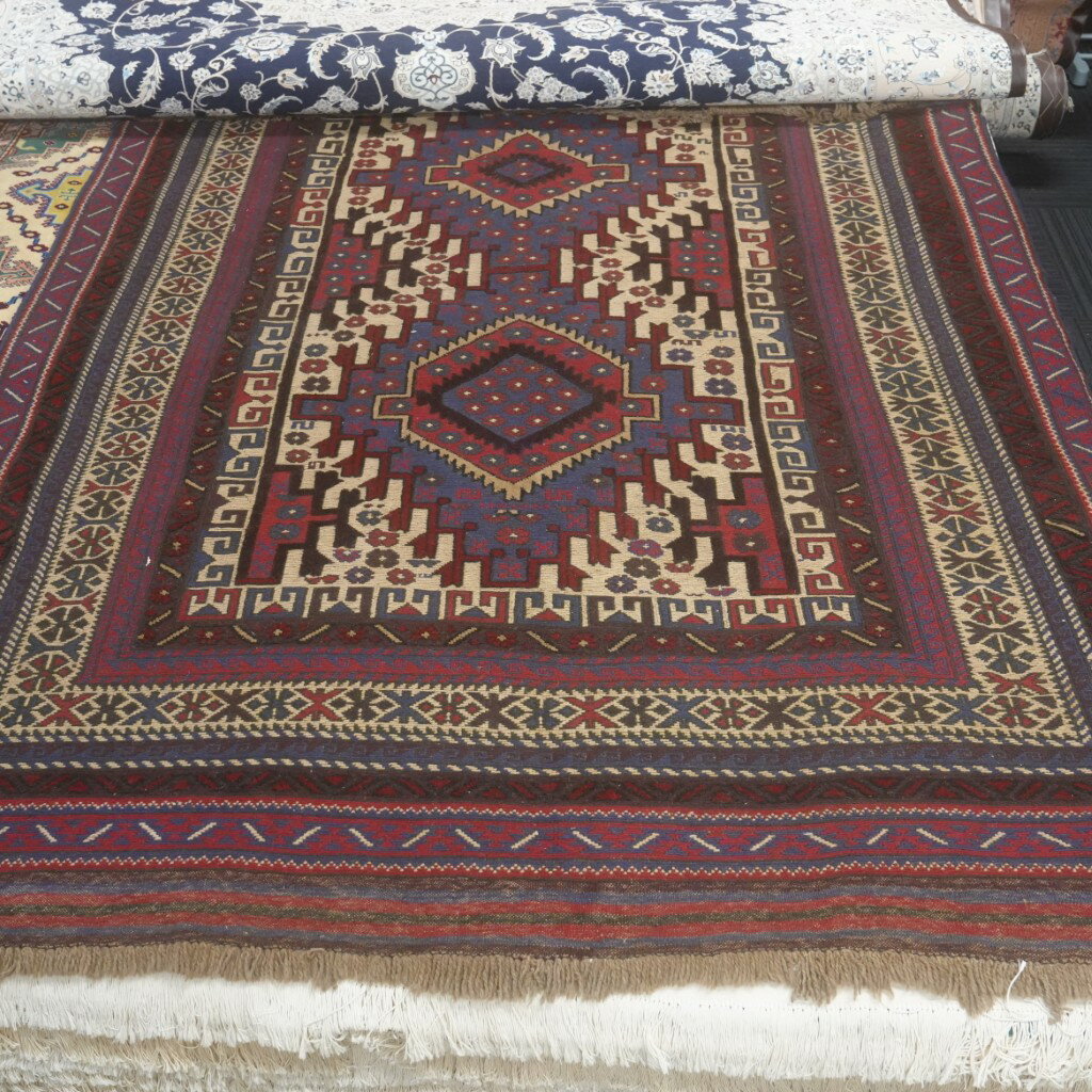 樂天商城 - 【アフガニスタン段通 手織り バルジャスターシャンジェ】直輸入200x300cm レッド KI0370