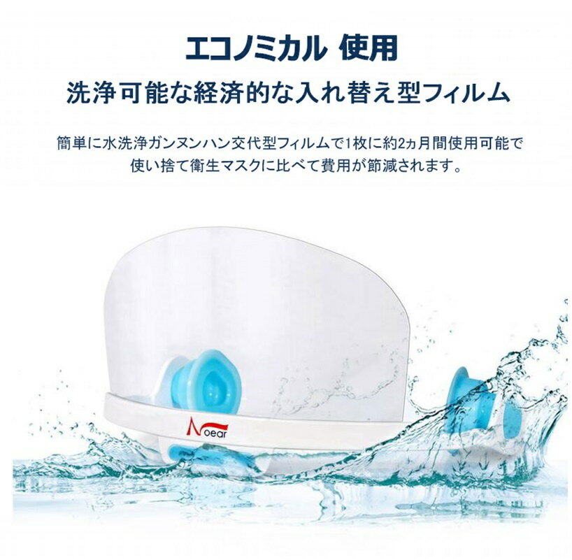 送料無料KR-3NOEARワンタッチ衛生マスク耳が痛くならない洗える透明マスクプラスチック飲食店接客美容医療育児イベント個包装