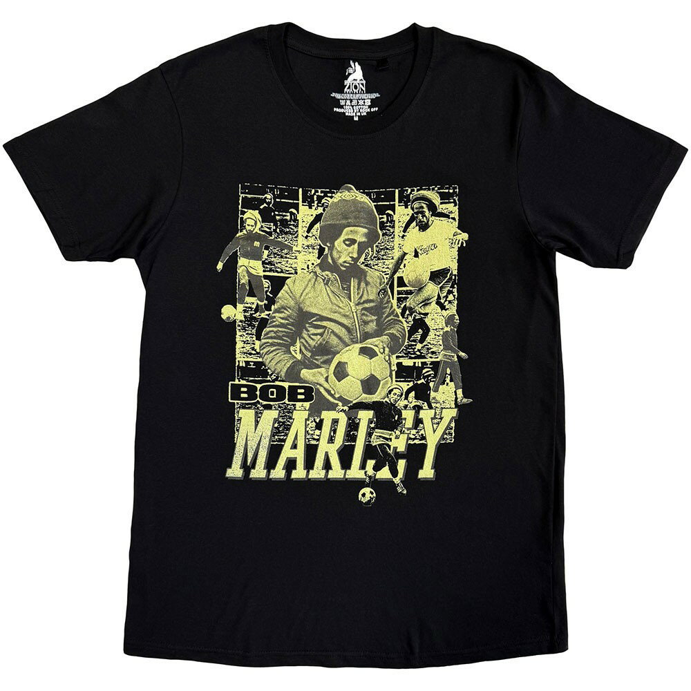 (ボブ・マーリー) Bob Marley オフィシャル商品 ユニセックス Football Collage Tシャツ 半袖 トップス 【海外通販】