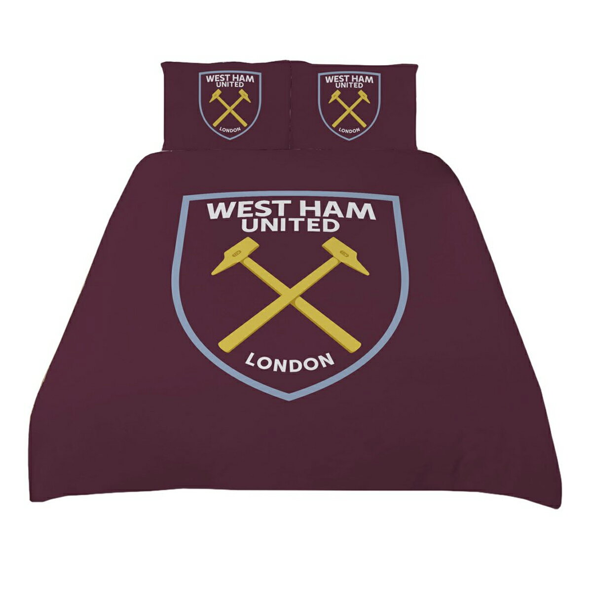 ウェストハム・ユナイテッド フットボールクラブ West Ham United FC オフィシャル商品 クレスト 掛け布団カバー・枕カバーセット 【海外通販】