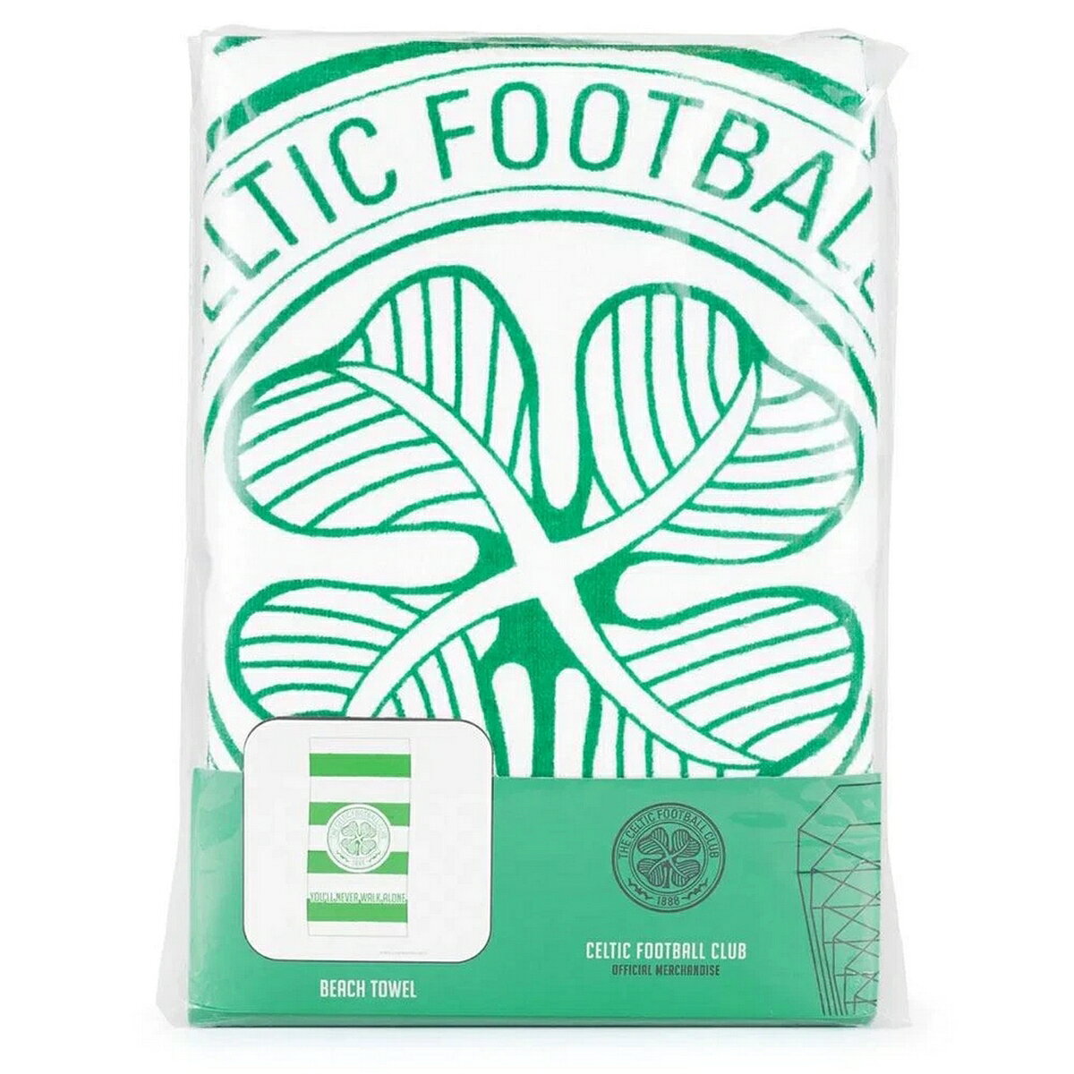 セルティック フットボールクラブ Celtic FC オフィシャル商品 タオル You'll Never Walk Alone ビーチタオル バスタオル 【海外通販】