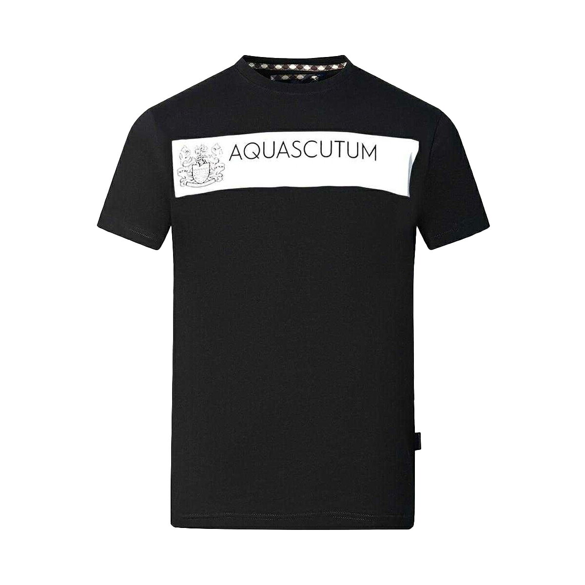 (アクアスキュータム) Aquascutum メンズ ブロックロゴ 半袖 Tシャツ トップス 【海外通販】