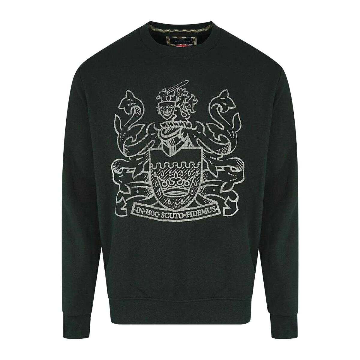 (アクアスキュータム) Aquascutum メンズ Aldis Pixel ロゴ 長袖 スウェットシャツ トレーナー 【海外通販】