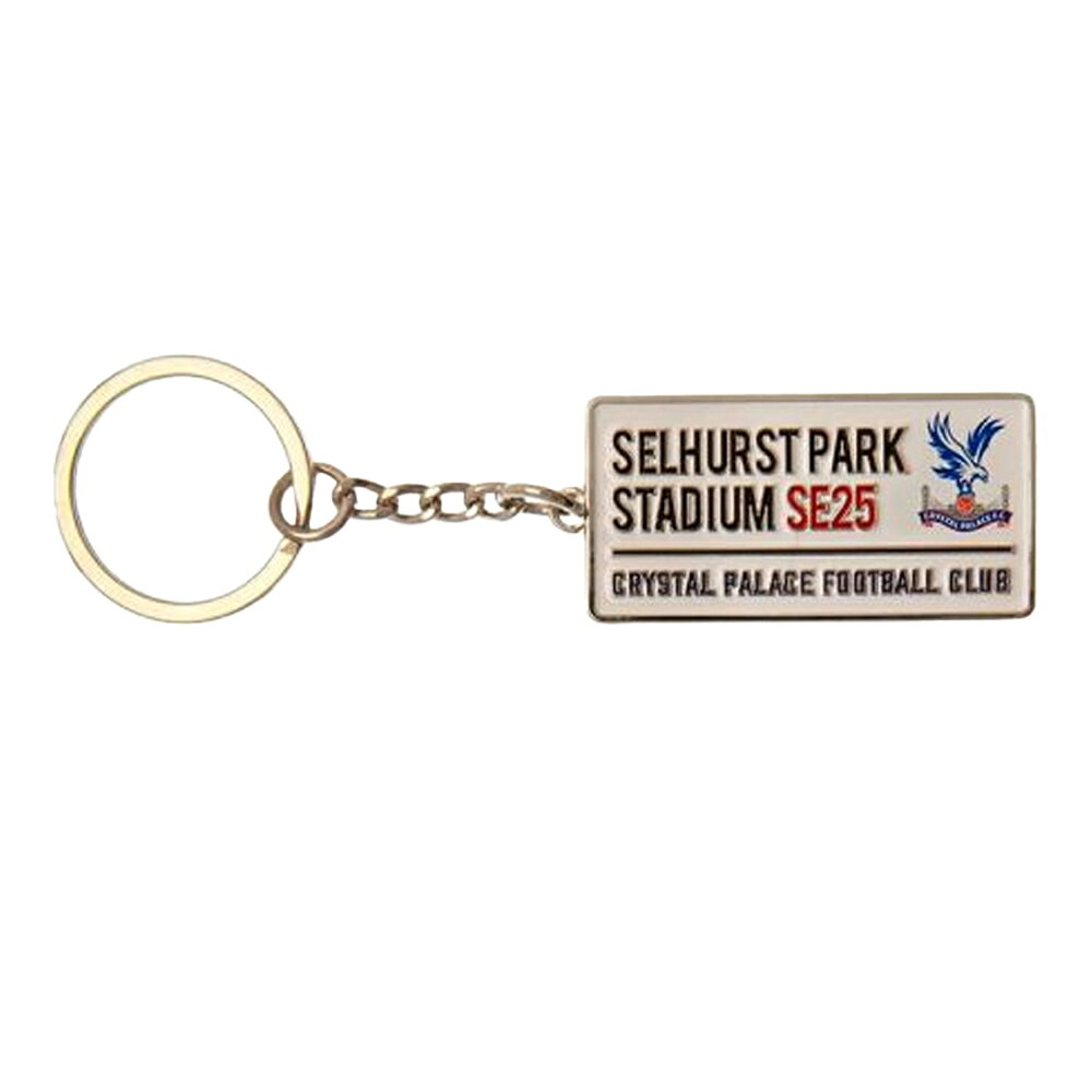 クリスタル・パレスFC フットボールクラブ Crystal Palace FC オフィシャル商品 ストリートサイン キーリング エナメル キーホルダー 【海外通販】