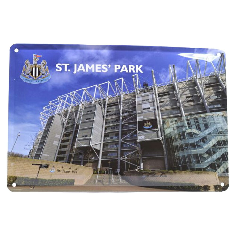ニューカッスル・ユナイテッド フットボールクラブ Newcastle United FC オフィシャル商品 St James Park メタルプレート スタジアムサイン (2枚組) 【海外通販】