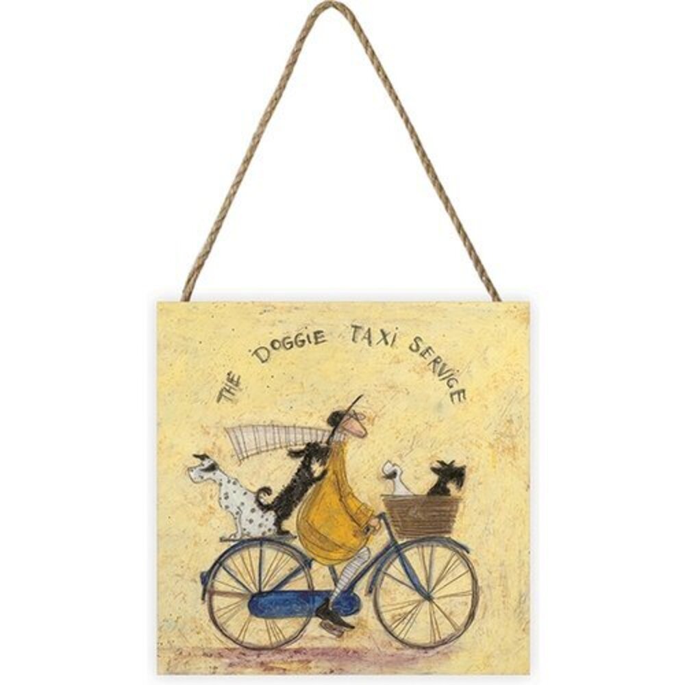 (サム・トフト) Sam Toft オフィシャル商品 The Doggie Taxi Service メタルプレート ウッド ウォールサイン 【海外通販】