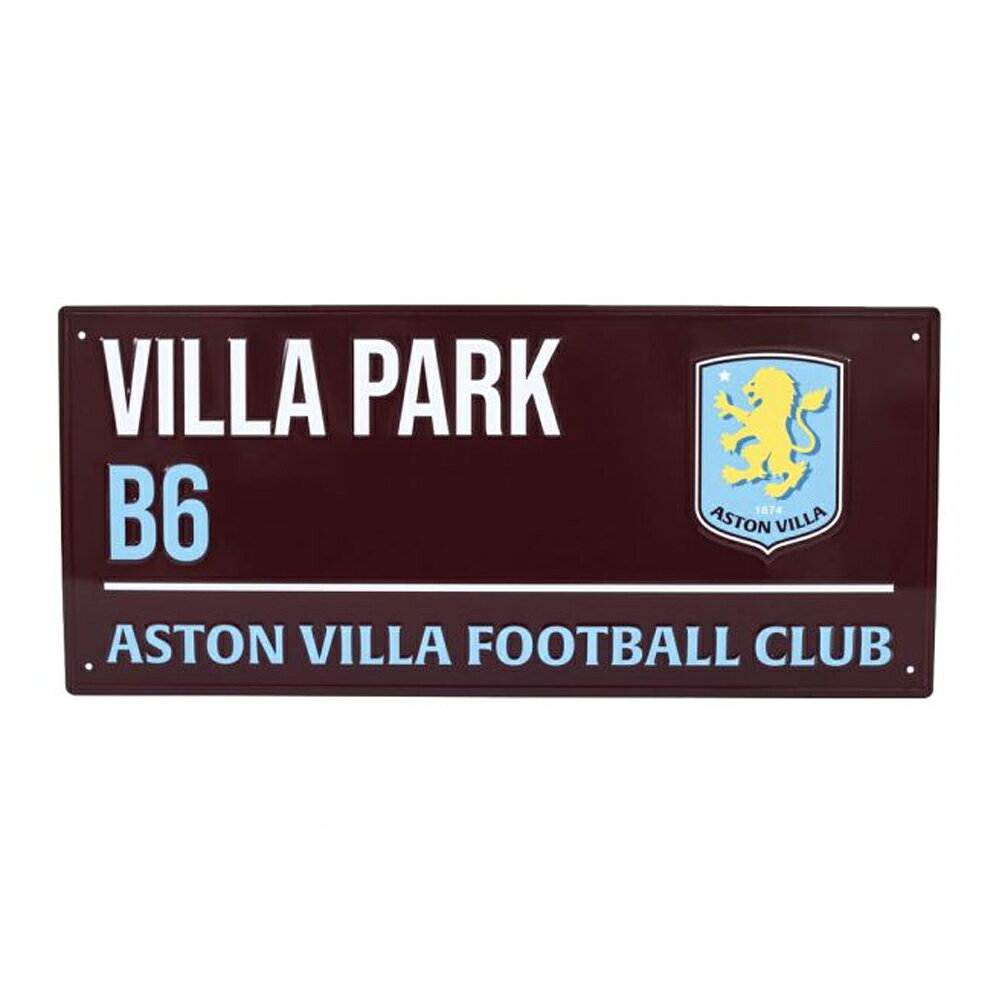 アストン・ヴィラ フットボールクラブ Aston Villa FC オフィシャル商品 Villa Park メタルプレート ストリートサイン メタルサイン 【海外通販】