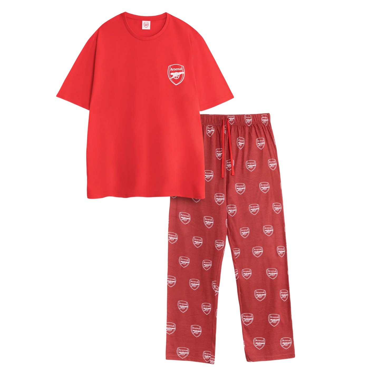 アーセナル フットボールクラブ Arsenal FC オフィシャル商品 メンズ クレスト パジャマ 半袖 上下セット 【海外通販】