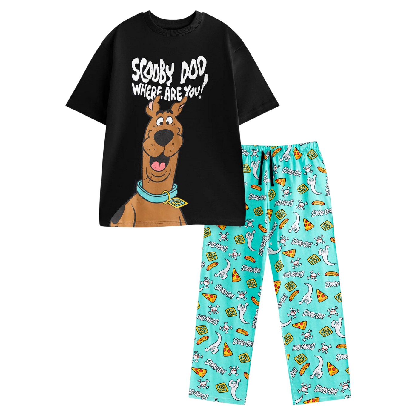 (スクービー・ドゥー) Scooby Doo オフィシャル商品 メンズ キャラクター パジャマ 半袖 上下セット 【海外通販】