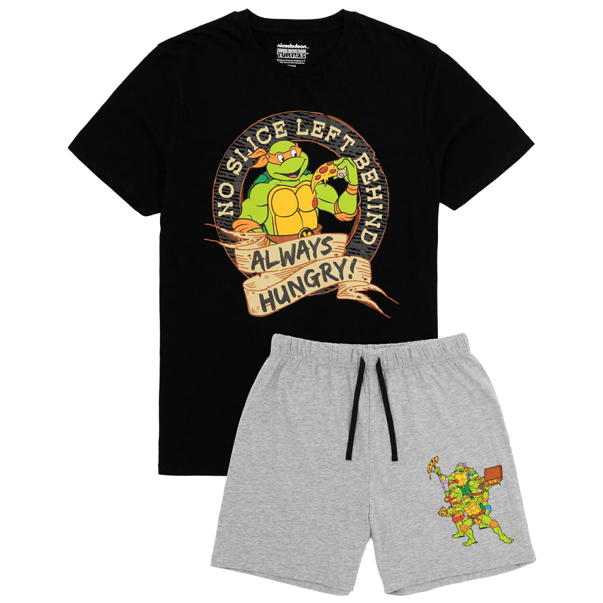 (ティーンエイジ・ミュータント・ニンジャ・タートルズ) Teenage Mutant Ninja Turtles オフィシャル商品 メンズ パジャマ 半ズボン 半袖 上下セット 【海外通販】