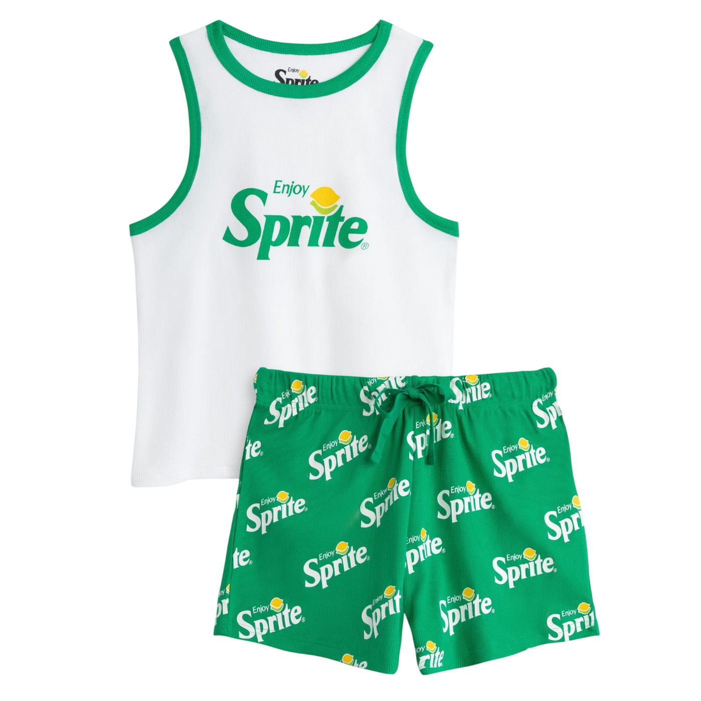 (スプライト) Sprite オフィシャル商品 レディース Enjoy タンクトップ パジャマ 半ズボン 上下セット 【海外通販】