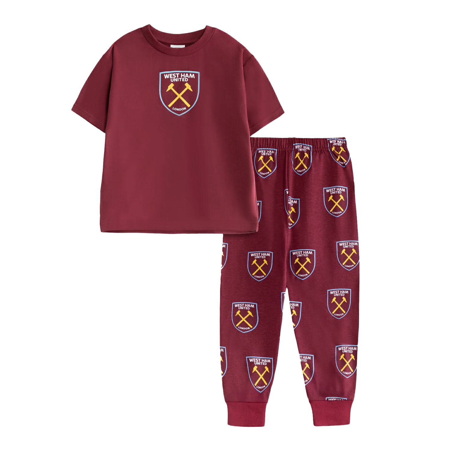 Rakuten - ウェストハム・ユナイテッド フットボールクラブ West Ham United FC オフィシャル商品 キッズ・子供 ボーイズ パジャマ 半袖 上下セット 【海外通販】