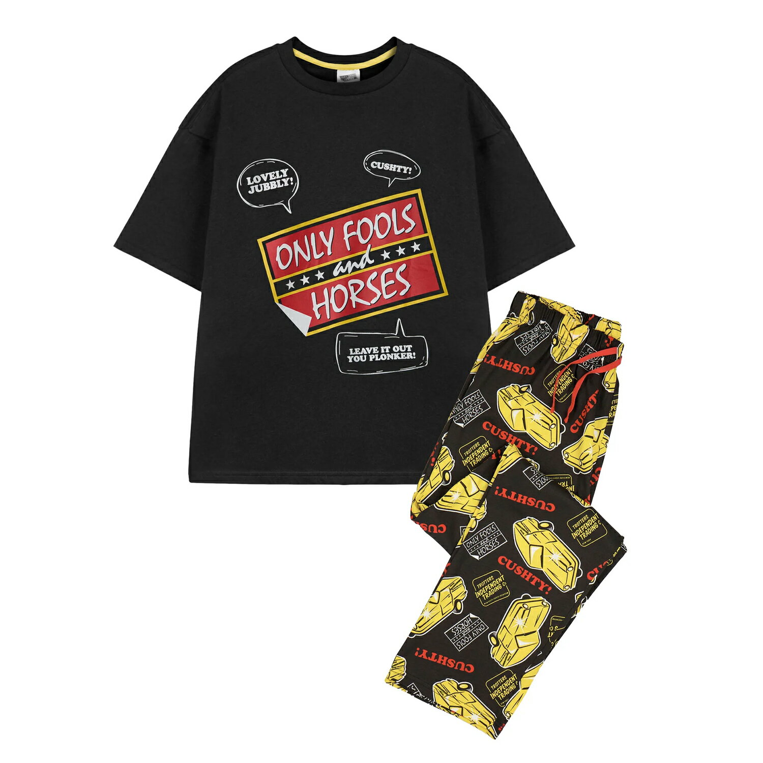 (オンリー・フールズ・アンド・ホーシーズ) Only Fools And Horses オフィシャル商品 メンズ ロゴ パジャマ 半袖 上下セット 【海外通販】