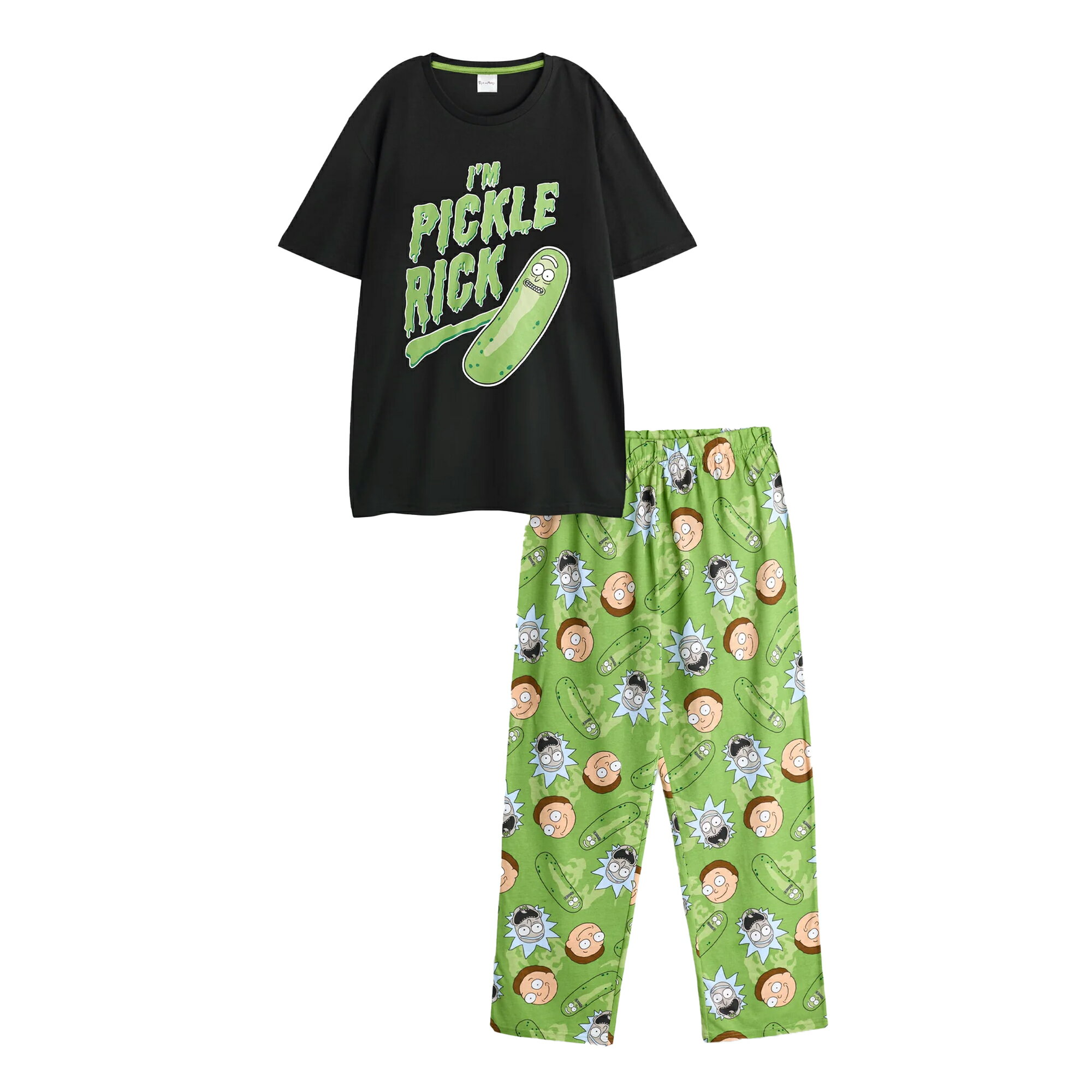 (リック・アンド・モーティ) Rick And Morty オフィシャル商品 メンズ ピクルスリック パジャマ 半袖 上下セット 【海外通販】