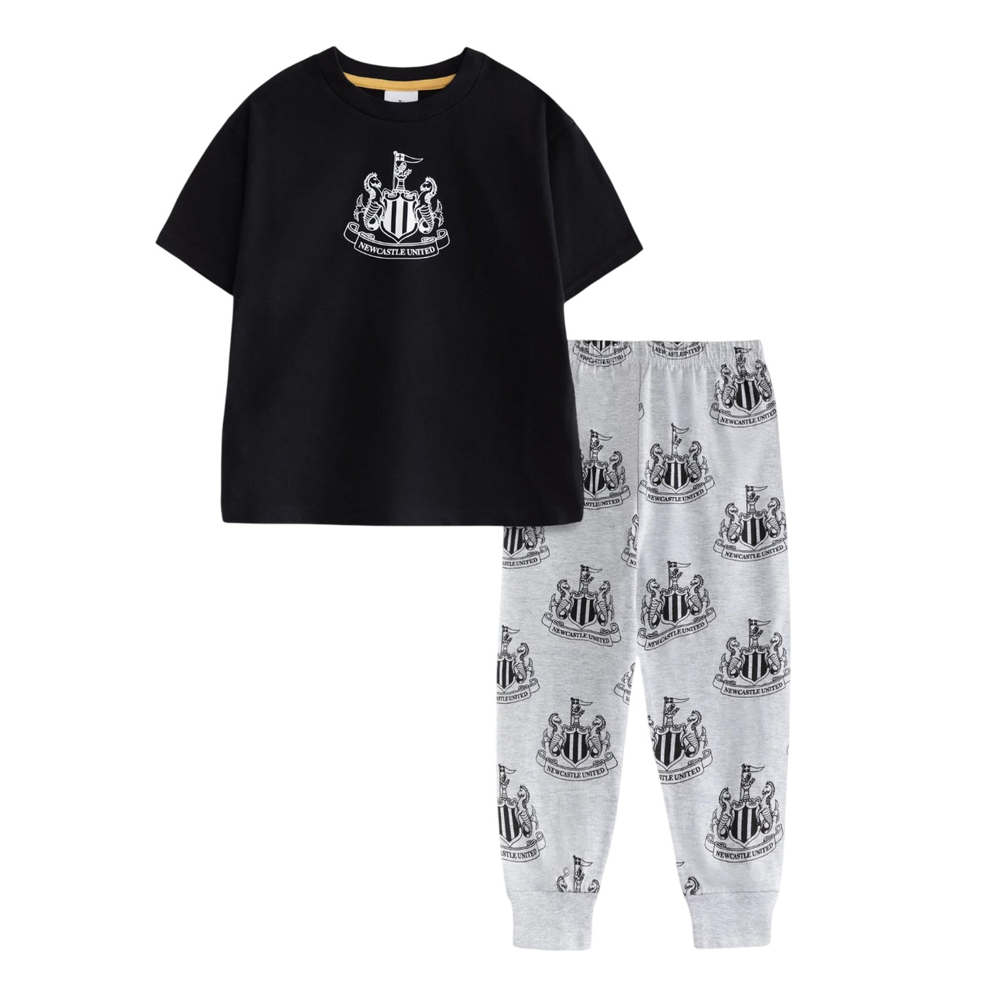 乐天商城 - ニューカッスル・ユナイテッド フットボールクラブ Newcastle United FC オフィシャル商品 キッズ・子供 ボーイズ パジャマ クレスト 半袖 上下セット 【海外通販】
