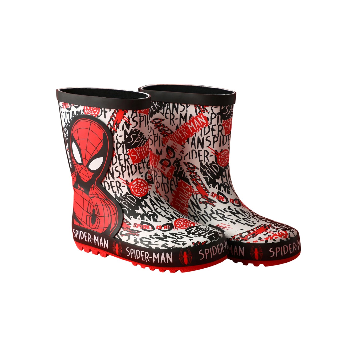 (スパイダーマン) Spider-Man オフィシャル商品 キッズ・子供 ボーイズ 長靴 キャラクター 子供靴 レインブーツ ウェリントンブーツ 【海外通販】