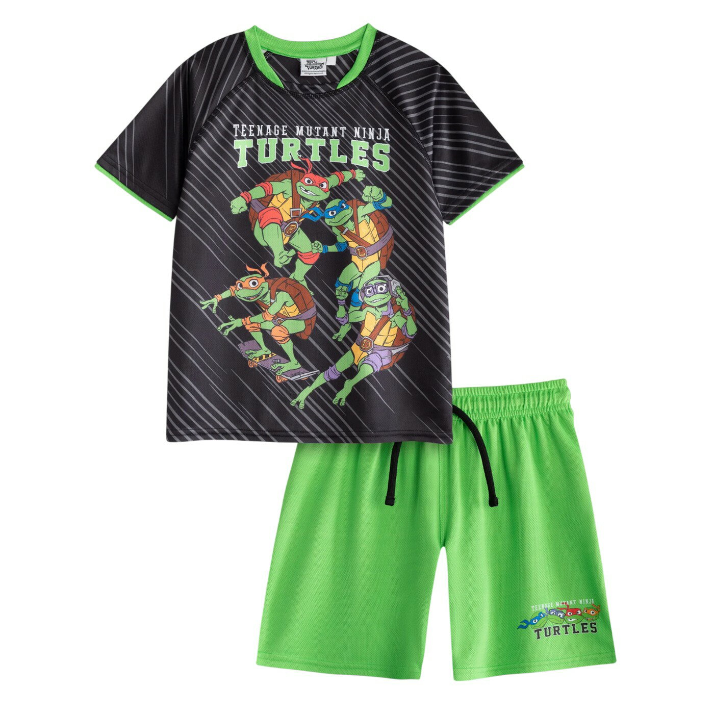 (ティーンエイジ・ミュータント・ニンジャ・タートルズ) Teenage Mutant Ninja Turtles オフィシャル商品 キッズ・子供 Tシャツ 半袖 半ズボン セット 【海外通販】