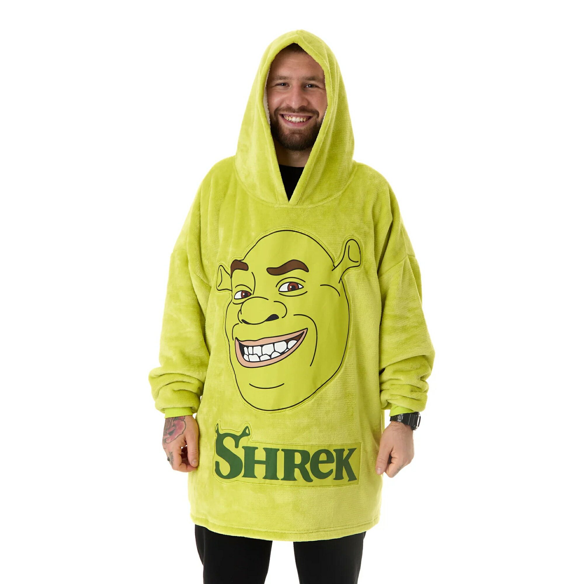 (シュレック) Shrek オフィシャル商品 ユニセックス Face パーカー フード付き ブランケット 【海外通販】