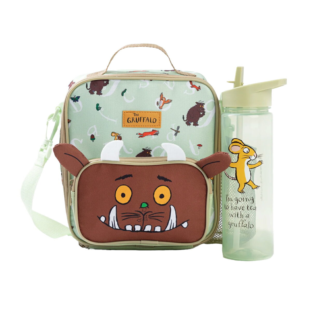 (もりでいちばんつよいのは) The Gruffalo オフィシャル商品 Face ランチバッグ ボトル セット 【海外..
