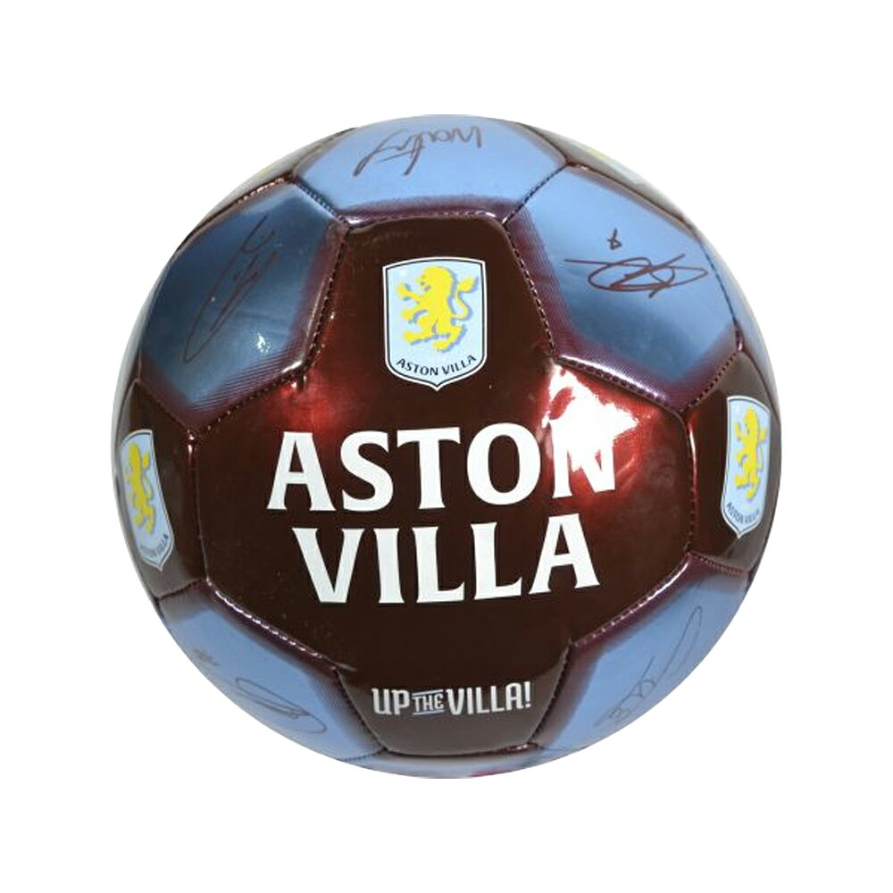 アストン・ヴィラ フットボールクラブ Aston Villa FC オフィシャル商品 プリント サイン サッカーボール 【海外通販】