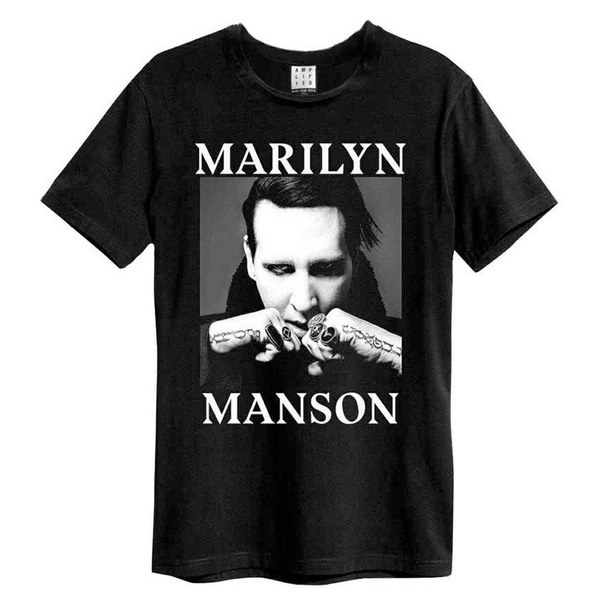 (アンプリファイド) Amplified オフィシャル商品 ユニセックス Marilyn Manson マリリン・マンソン Tシャツ Fists 半袖 カットソー トップス 【海外通販】
