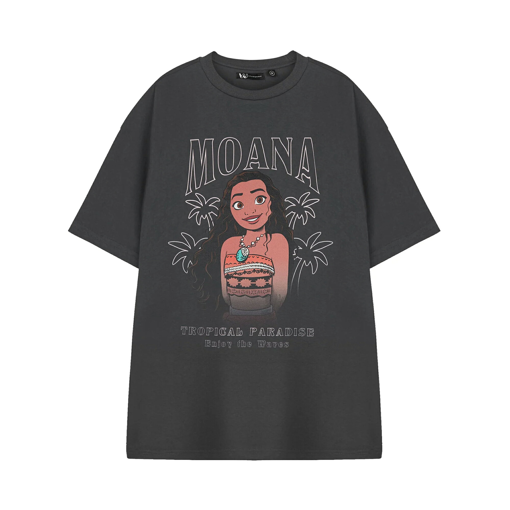 (모아나와 전설의 바다) Moana 공식 상품 레이디스 Tropical T셔츠 반소매 탑스[해외 통판]