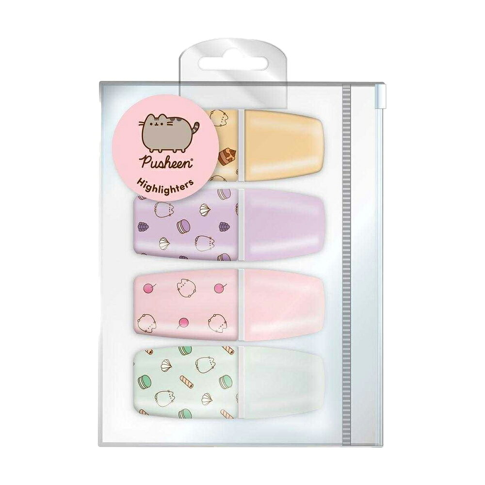 (ねこのプシーン) Pusheen オフィシャル商品 キッズ・子供用 蛍光ペン 4本セット 【海外通販】