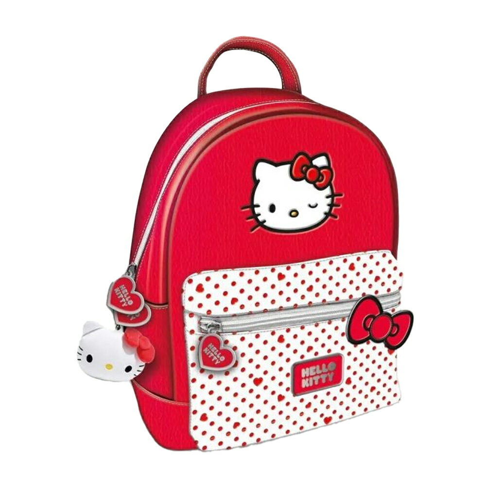 (ハローキティ) Hello Kitty オフィシャル商品 キッズ・子供用 ドット柄 バックパック リュックサック 【海外通販】