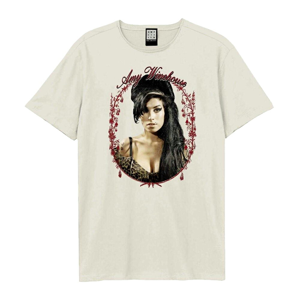 (アンプリファイド) Amplified オフィシャル商品 ユニセックス Amy Winehouse エイミー・ワインハウス Tシャツ Floral Frame 半袖 【海外通販】