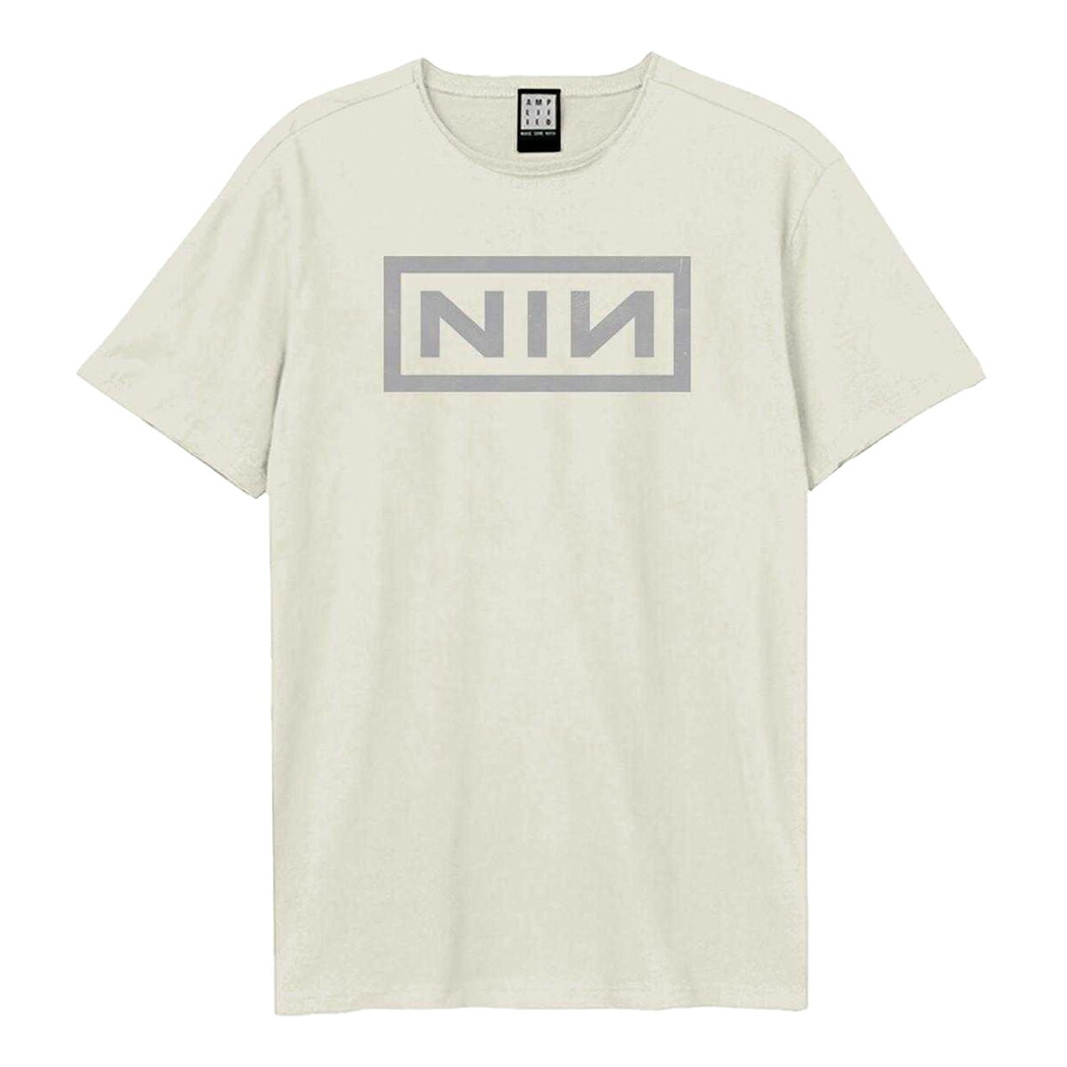 乐天商城 - (アンプリファイド) Amplified オフィシャル商品 ユニセックス NIN ナイン・インチ・ネイルズ Tシャツ ホワイトロゴ 半袖 カットソー トップス 【海外通販】