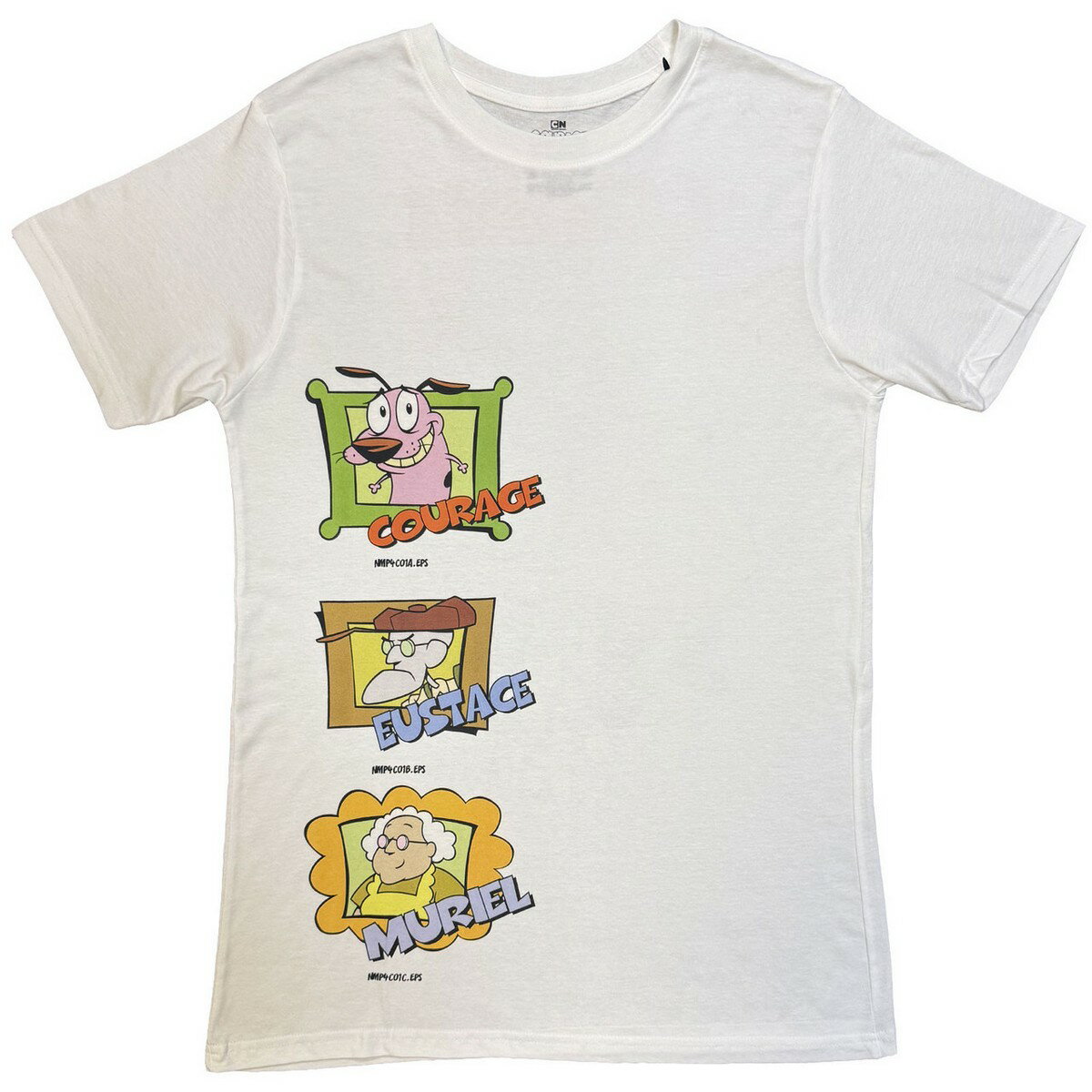 (おくびょうなカーレッジくん) Courage The Cowardly Dog オフィシャル商品 ユニセックス バックプリント Tシャツ 半袖 トップス 【海外通販】
