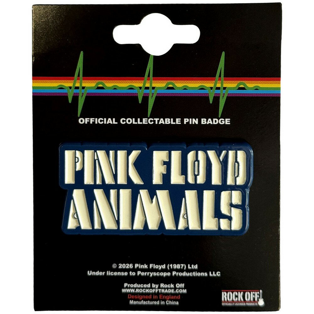 (ピンク・フロイド) Pink Floyd オフィシャル商品 ロゴ Animals バッジ 【海外通販】