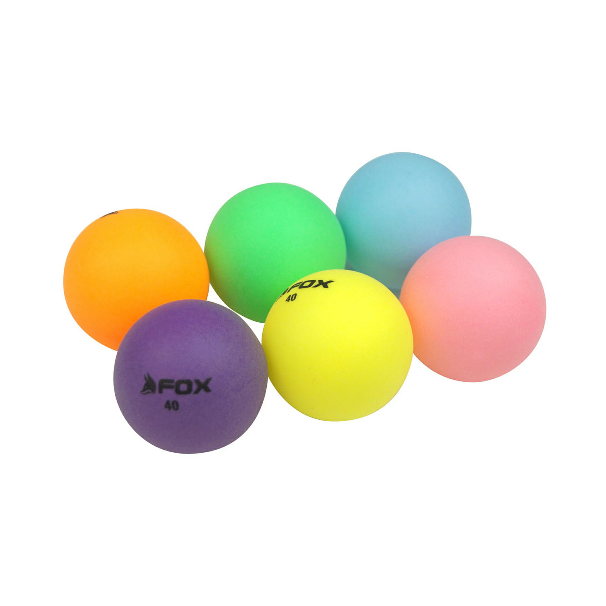 (フォックスTT) Fox TT マルチカラー 卓球 ボールセット ピンポン ボール スポーツ用品 (6個組) 【海外通販】