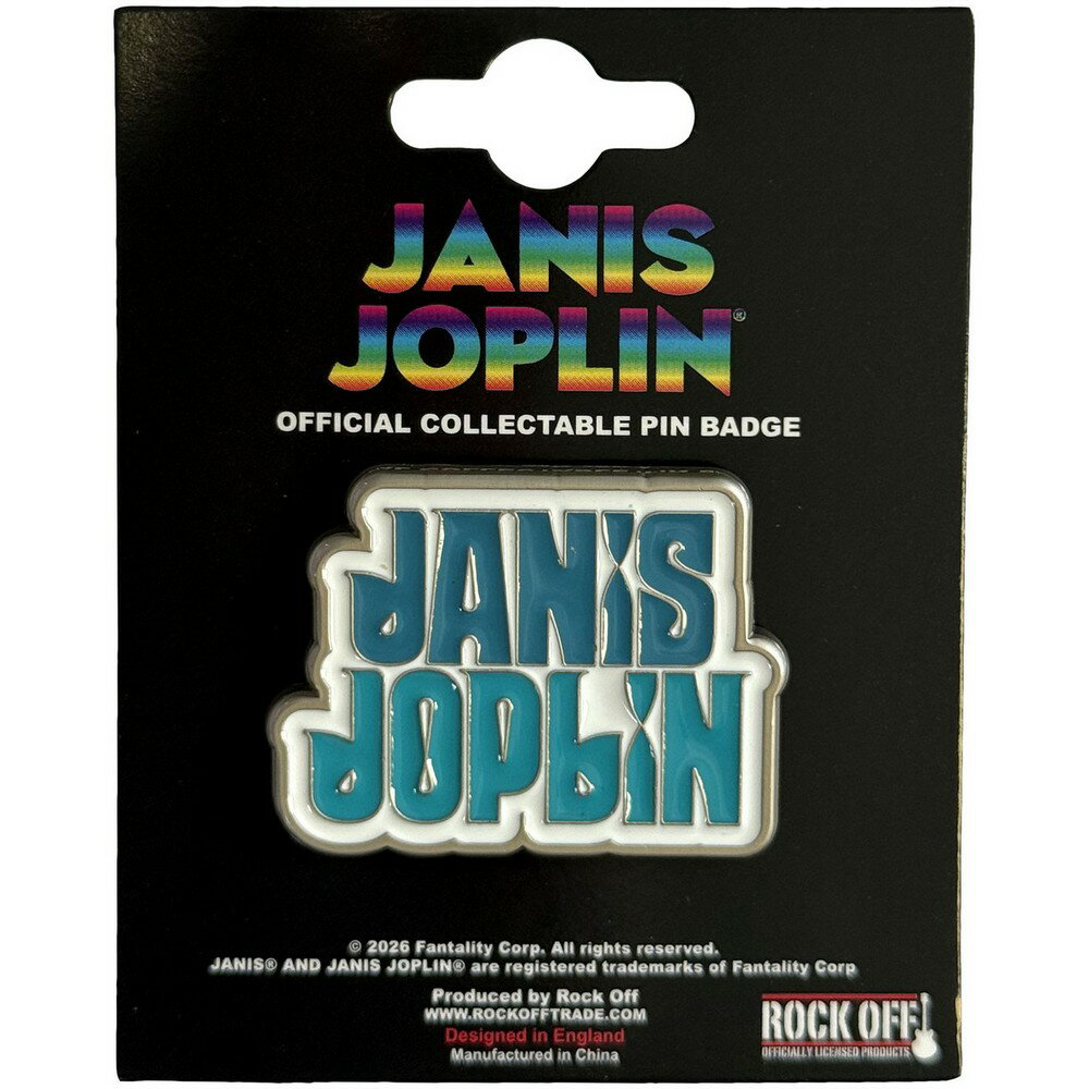 (ジャニス・ジョプリン) Janis Joplin オフィシャル商品 スタックロゴ ピンバッジ バッジ 【海外通販】
