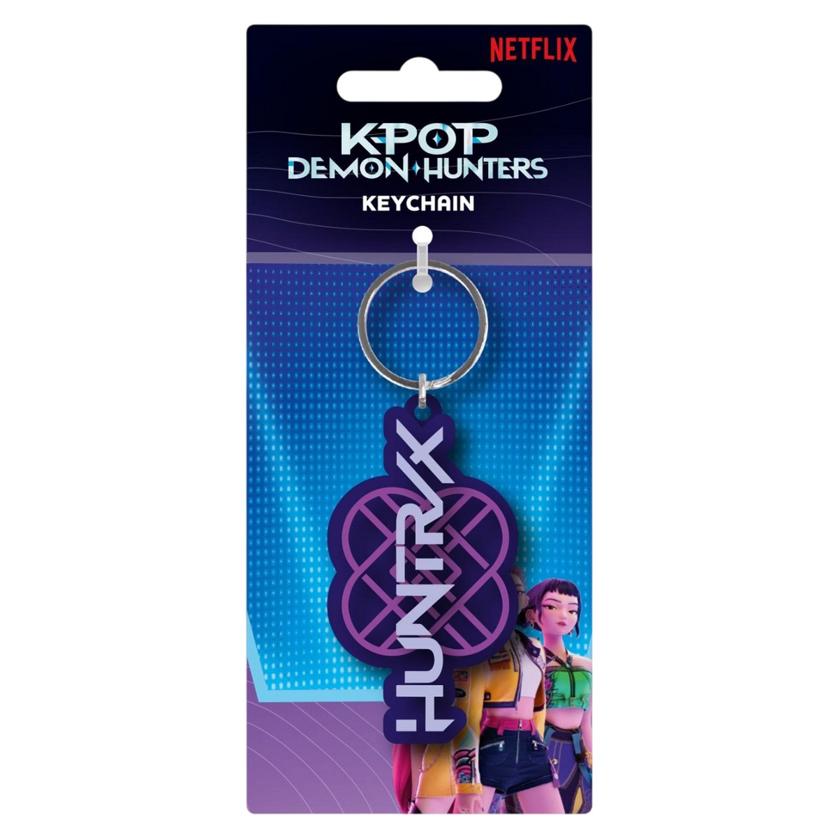 (KPOPガールズ! デーモン・ハンターズ) K-Pop Demon Hunters オフィシャル商品 ハントリクス ロゴ キーリング キーホルダー 【海外通販】
