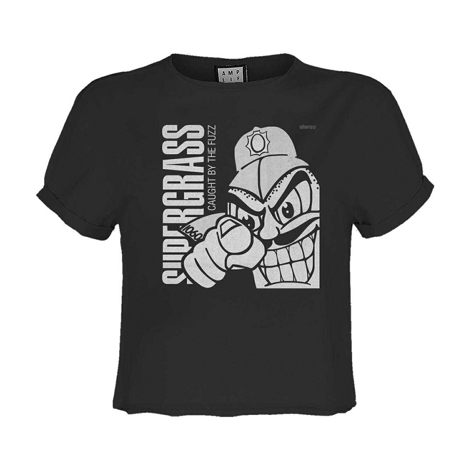 (アンプリファイド) Amplified オフィシャル商品 レディース Supergrass スーパーグラス Tシャツ クロップ丈 半袖 カットソー トップス 【海外通販】