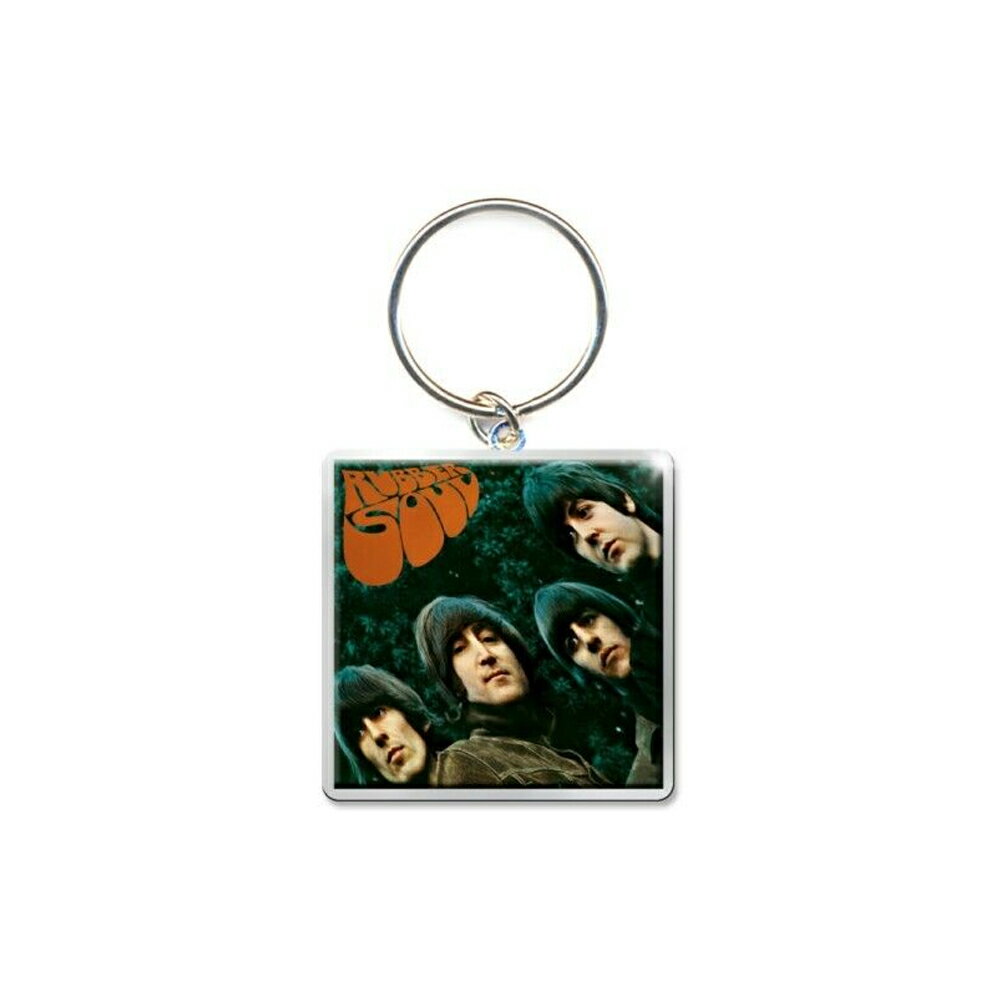 (ビートルズ) The Beatles オフィシャル商品 Rubber Soul アルバム キーリング フォトプリント キーホルダー 【海外通販】